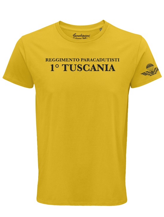 Tuscania T-shirt Gialla Stampe Flock